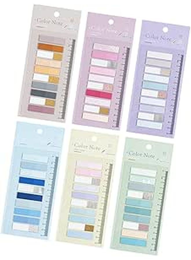 Sticky Page Tabs 6 Sets Bright Color Page Markers for Note Taking Organizing Office School - Image 1