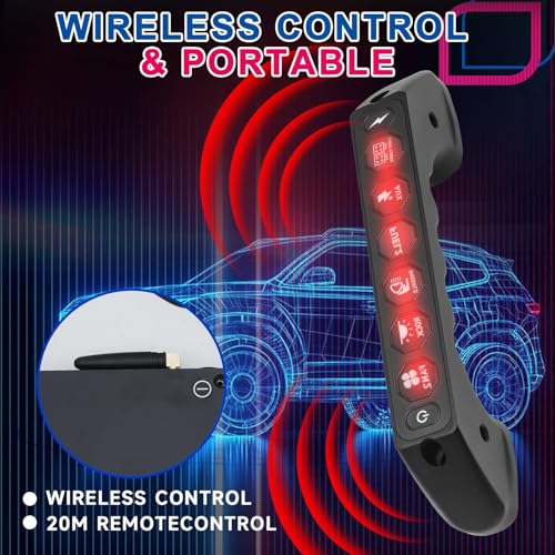NTLTPYY Grab Handle Switch Panel for Ford Everest 2003-2023 | No-Drill Plug & Play | 100A Max,6-Way Control | Aluminum, Waterproof | Compact Design for Truck,RV & Offroad Use - Image 2