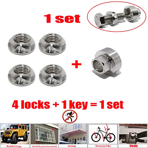 VOSANTU M6 304 Stainless Steel AntiTheft Locking Nuts P10 Security Hardware Kit for Mountain Bike Awning Car Accessories for Styling Light Bar Safety4 Lock 1 Key - Image 5
