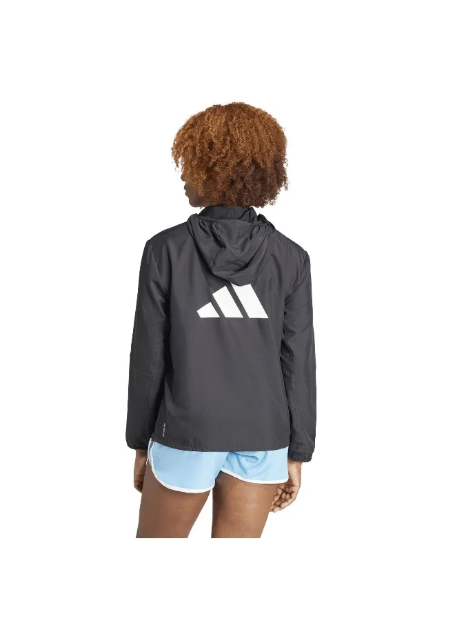 adidas جاكيت جري نسائي أسود XS