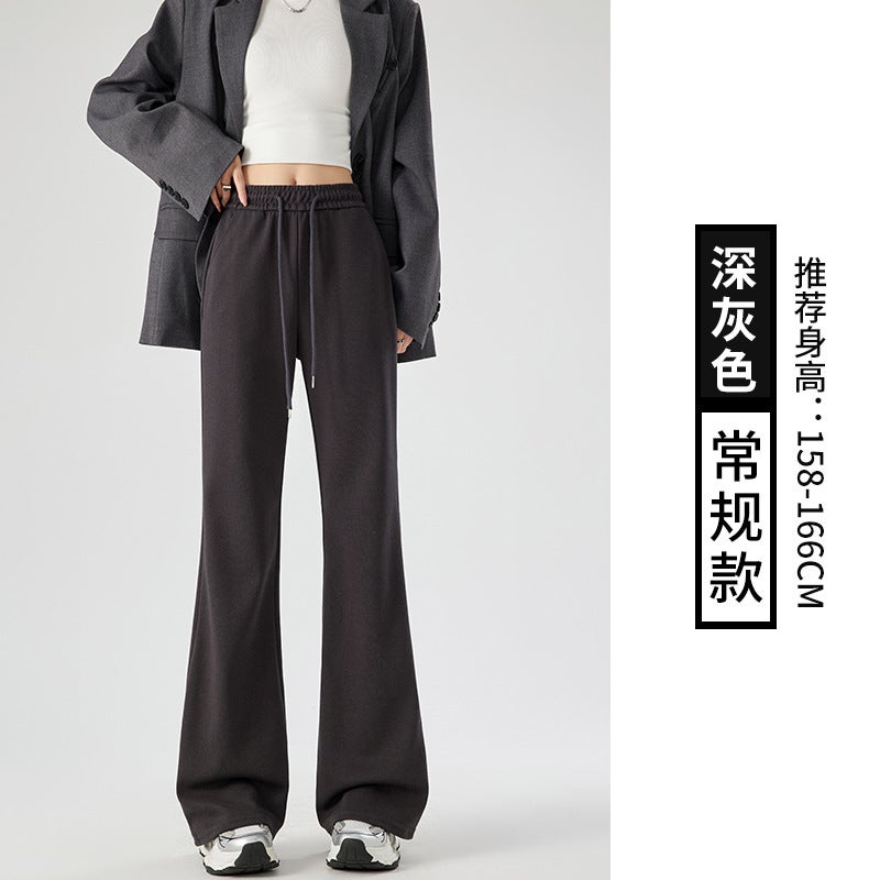 Sports Micro Flared Pants Children American High Waist Slimming Horseshoe Pants Small Casual Pants - Image 1