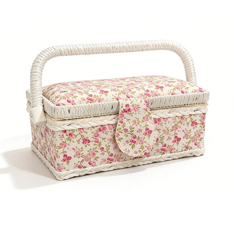 D&D Sewing Kit Box with Tools, Large Storage Case for Needles, Thread, Scissors, Crochet Hooks, Travel Sewing Basket - Image 1