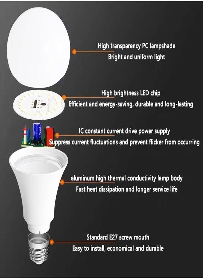 Generic - Set of 5 LED bulbs, 9 watts, suitable for corridors, paths and chandeliers, comfortable lighting for the eyes - Image 1