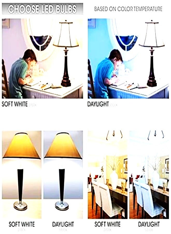 Generic - Set of 5 LED bulbs, 9 watts, suitable for corridors, paths and chandeliers, comfortable lighting for the eyes - Image 1