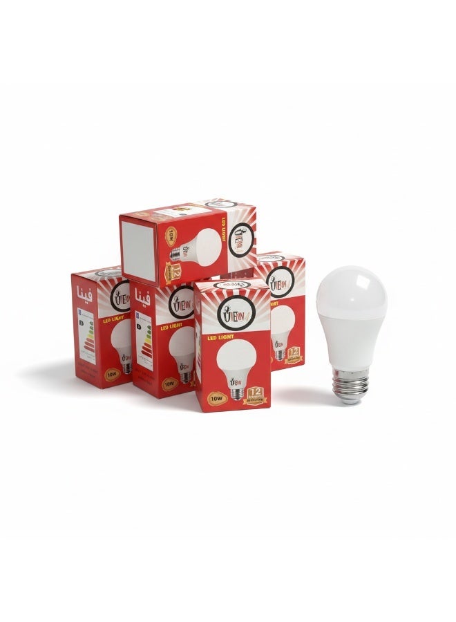 Set of 5 LED bulbs (10W each) delivering 480 lumens of balanced brightness. Designed for hallways, stairways, and chandeliers with comfortable eye-friendly lighting and easy installation. - Image 2
