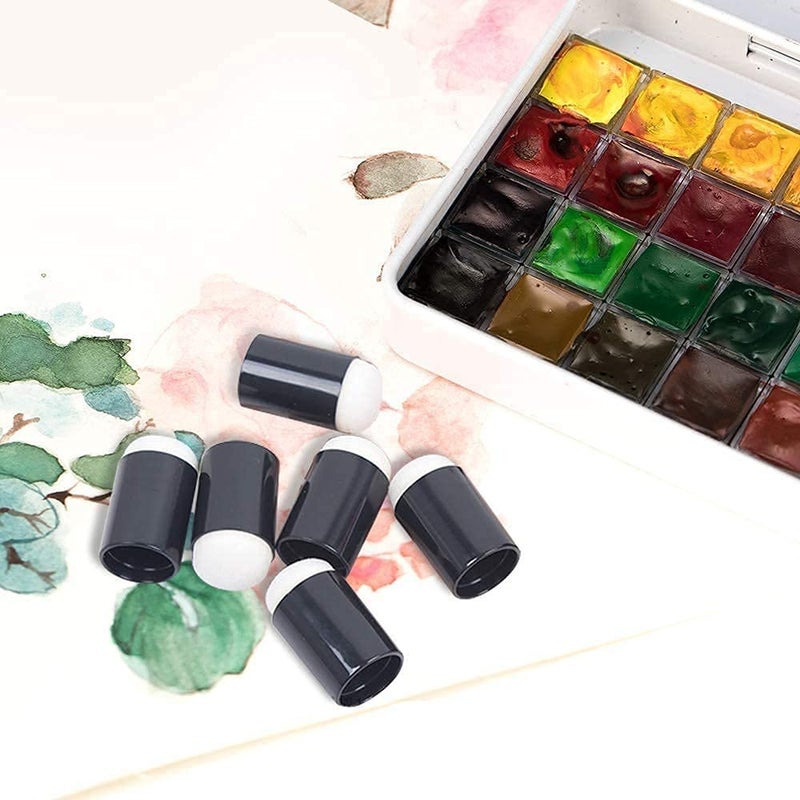 GooMart GooMart 20 Finger Sponge Daubers Set for Painting Drawing Ink Crafts Chalk (with case) - Image 2
