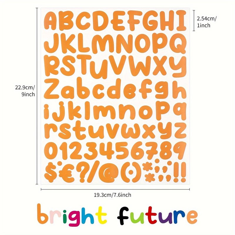 12 Sheets Multi Color 1 Inch Vinyl Alphanumeric Stickers Waterproof Self Adhesive Office School Home Decals - Image 2