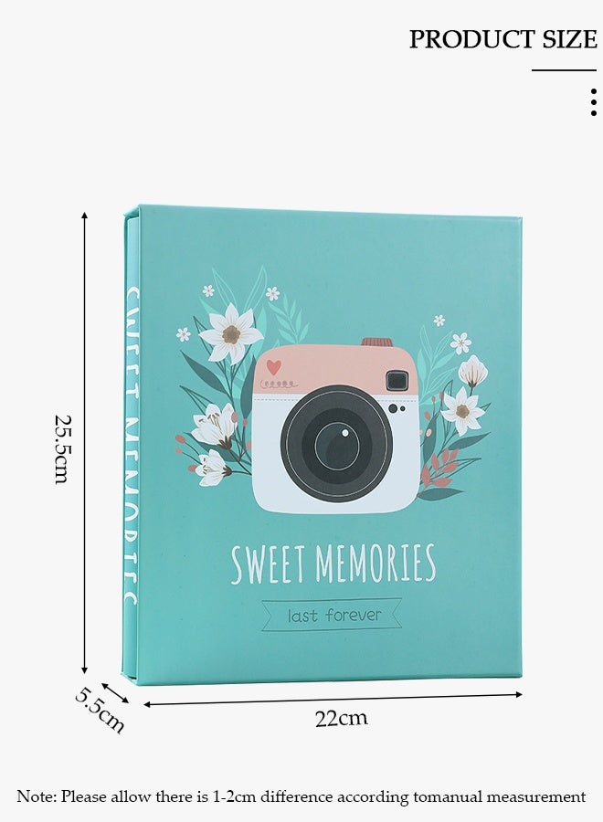 DUNISO 200 Pockets Foil Stamping Photo Album for 6 Inches Photos Portable Photo Album for Family Wedding Boys Girls - Image 2