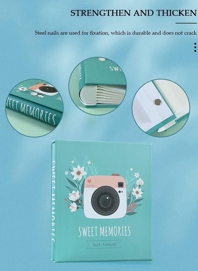 DUNISO 200 Pockets Foil Stamping Photo Album for 6 Inches Photos Portable Photo Album for Family Wedding Boys Girls - Image 5