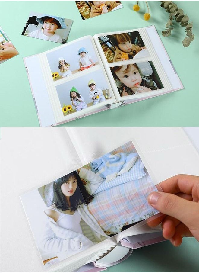 DUNISO - 200 Pockets Foil Stamping Photo Album for 6 Inches Photos Portable Photo Album for Family Wedding Boys Girls - Image 1