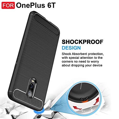 CEDO OnePlus 6T / OnePlus 7 Rugged Cover | Armor TPU Military Grade Shockproof | Slim-Fit Anti-Slip Back Cover Case (Black) - Image 4