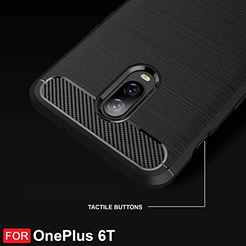 CEDO OnePlus 6T / OnePlus 7 Rugged Cover | Armor TPU Military Grade Shockproof | Slim-Fit Anti-Slip Back Cover Case (Black) - Image 3