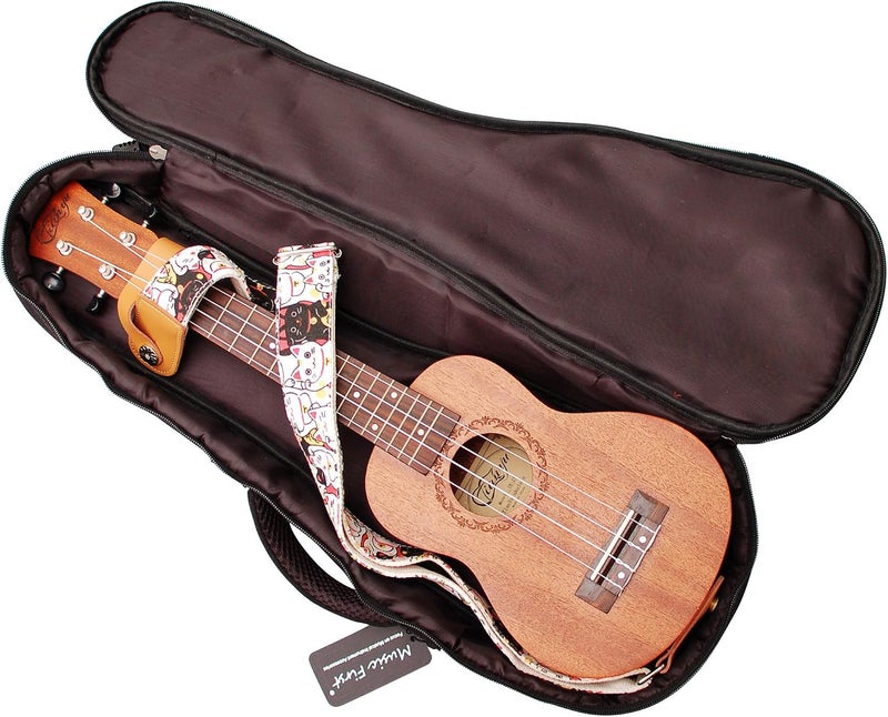 MUSIC FIRST Woven THE NATIVE Vintage Style Ukulele Case for 23-24 Inch Concert Ukuleles - Image 3