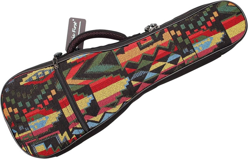 MUSIC FIRST Woven THE NATIVE Vintage Style Ukulele Case for 23-24 Inch Concert Ukuleles - Image 1