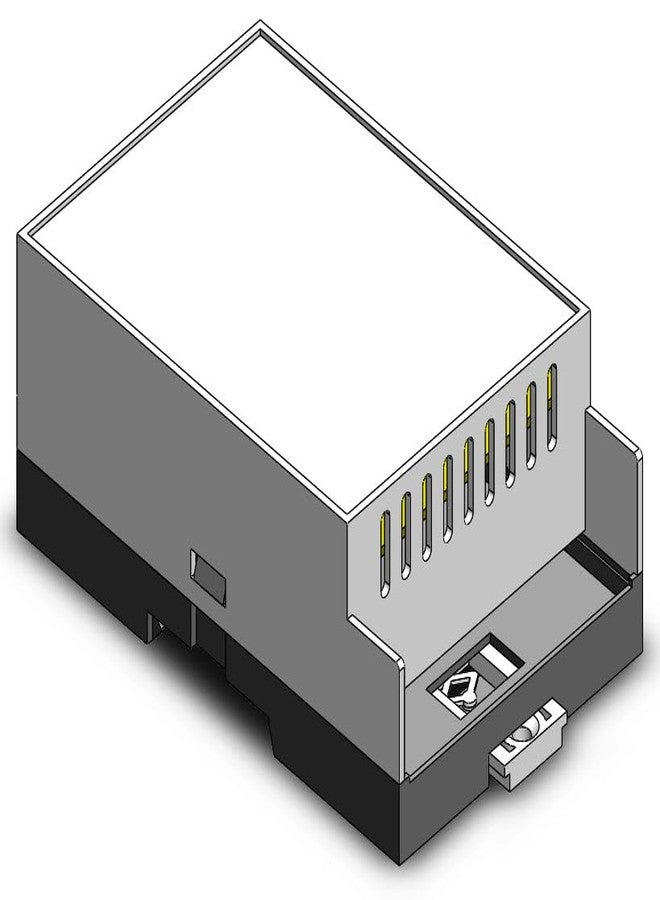 GAURANG علبة تحكم Din Rail من Gaurang، مقاس 110 × 70 × 48.55 مم، لأنظمة التشغيل الآلي للمنازل الإلكترونية، صندوق مفاتيح PLC، صناديق صناعية، صندوق كهربائي، علبة ABS، علبة تحكم Din Rail (CEBV-70-01 مع تهوية). - Image 1