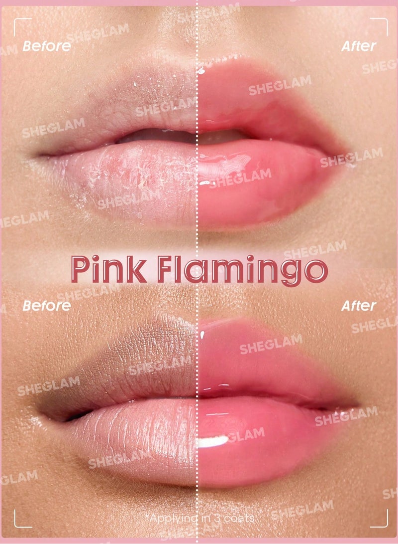 SHEGLAM Booster Shine Plumping Lip Gloss - pink flamingo - Image 3