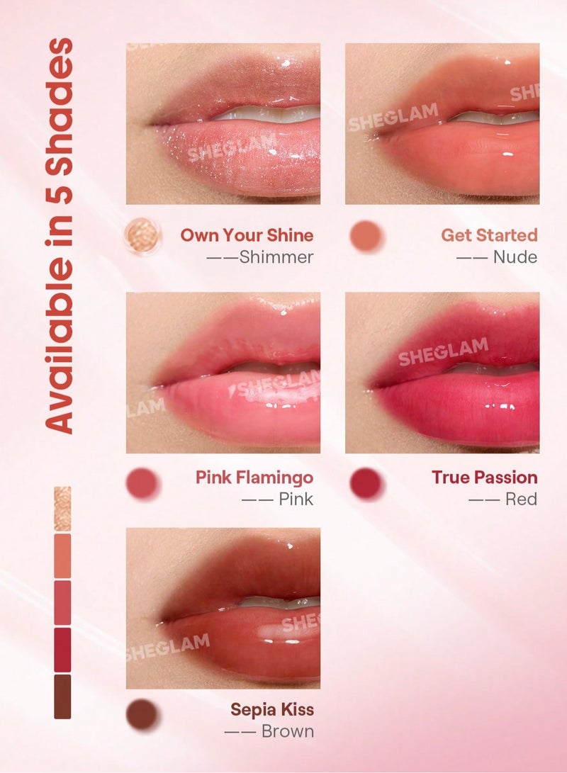 SHEGLAM Booster Shine Plumping Lip Gloss - pink flamingo - Image 5