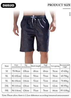 DUNISO Men's Swimming Shorts,Men's Swim Trunks,Swim Shorts with Pockets,Quick Dry Surfing Stretchy Beach Shorts,Lightweight Casual Shorts,for Sports Running Beach Surfing Swimming  - Image 4