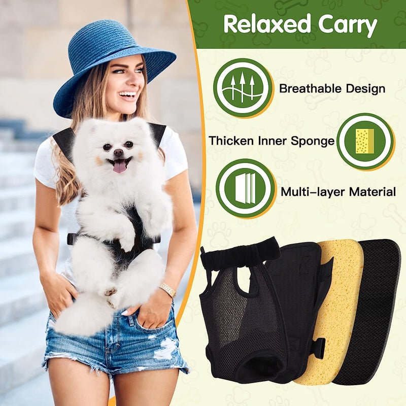 Pet Carrier Backpack Adjustable Dog Front Carrier Legs Out And Easy Fit Dog Backpack Carrier For Hiking Camping Traveling Outdoor For Small Dogs Cats And Puppies M - Image 5