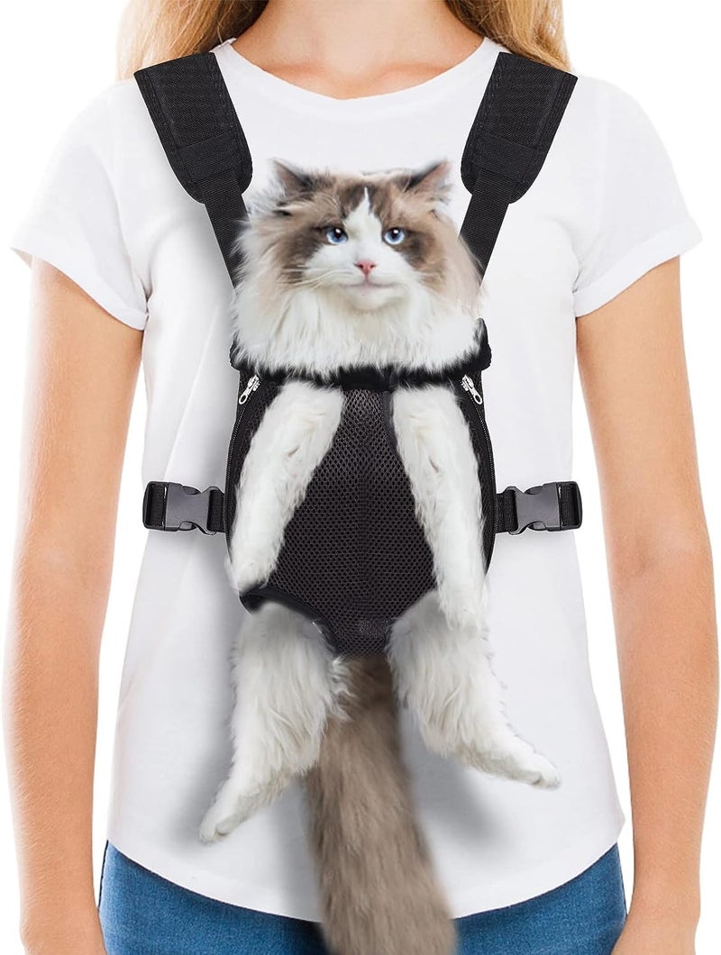 Pet Carrier Backpack Adjustable Dog Front Carrier Legs Out And Easy Fit Dog Backpack Carrier For Hiking Camping Traveling Outdoor For Small Dogs Cats And Puppies M - Image 1