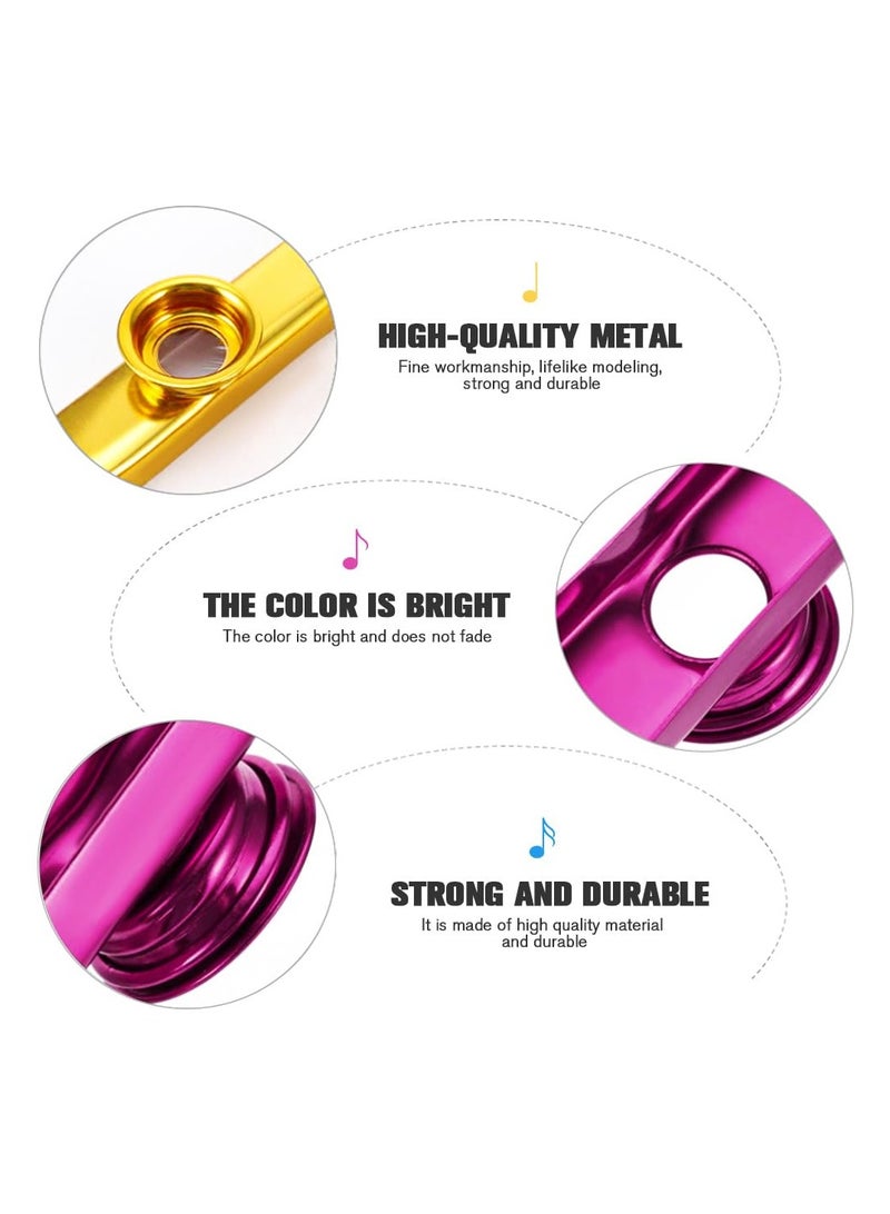 Kazoos Musical Instruments,6 PCS Metal Kazoos Flute for Kids Gift Party Favor Gift Bag Fillers - Image 4