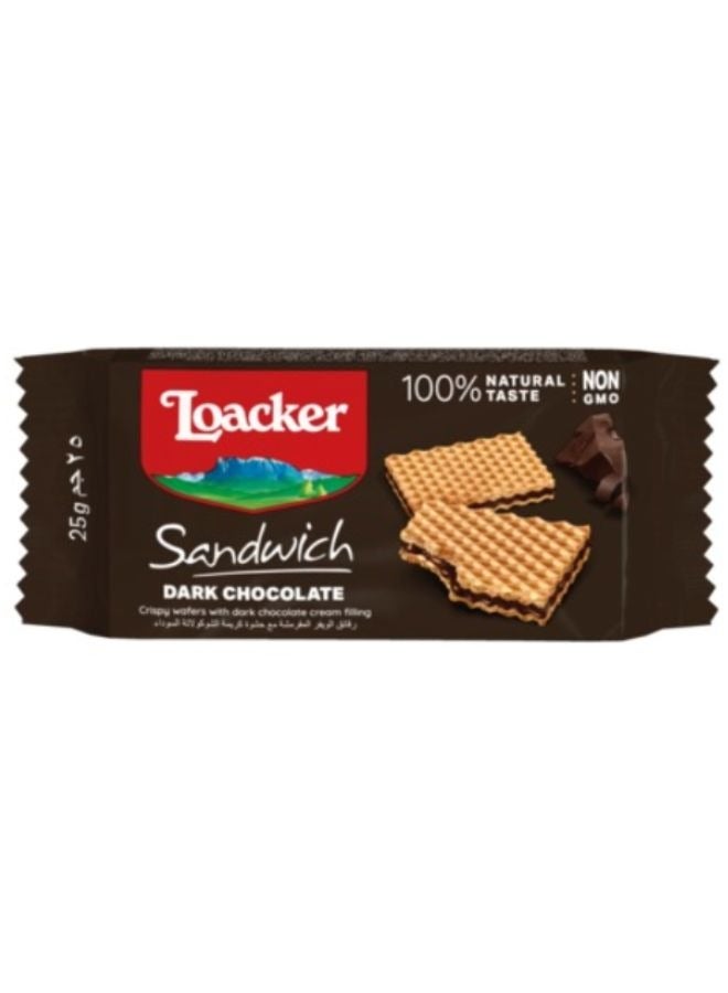 Loacker Sandwich Dark Chocolate Wafers 25g - Image 1