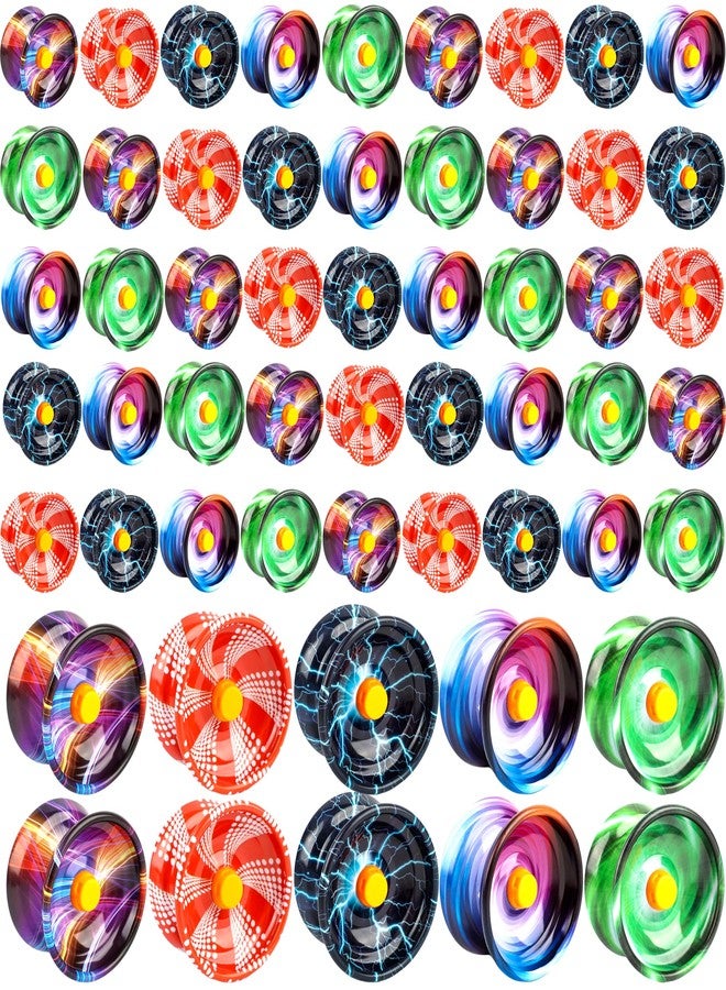 Flahard 55 Pcs Alloy Responsive Yo Yo Ball Bulk Colorful Yoyo Bulk Metal Yoyo String Trick Bearing Balls Yoyo for Beginner Adult Training Party Gift Favor, 5 Colors - Image 1