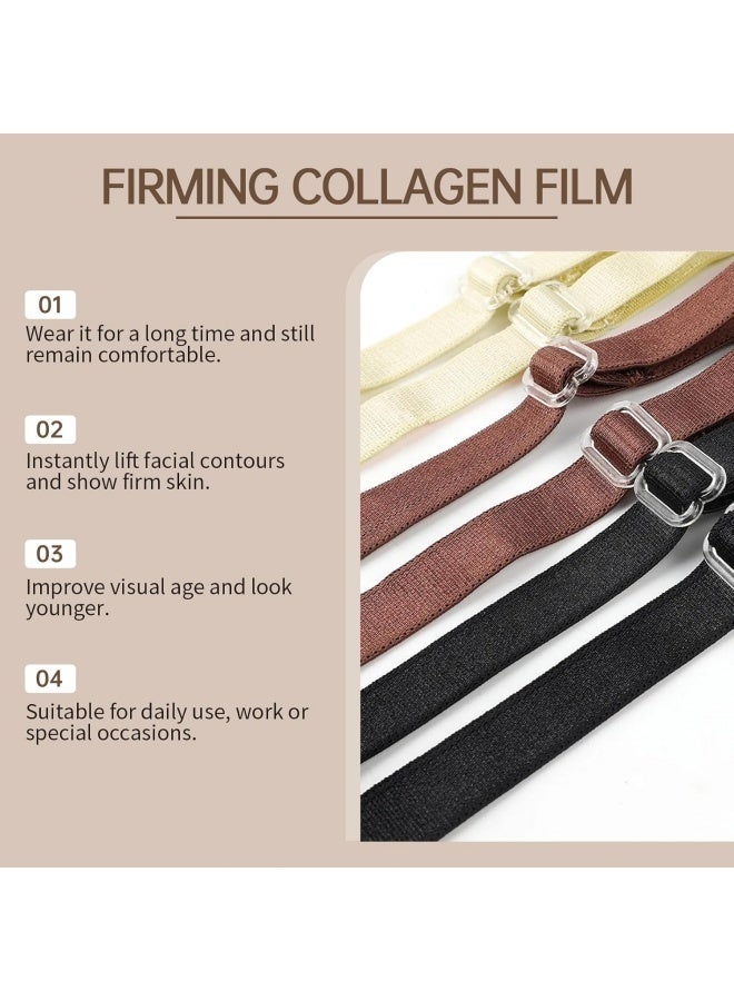 3 قطع دبوس شعر غير مرئي لشد الوجه الفوري، أربطة شد الوجه مع مشابك، أربطة تنحيف الوجه غير المرئية المحمولة، شريط رفع الوجه قابل لإعادة الاستخدام، أشرطة رفع غير مرئية للنساء - Image 3