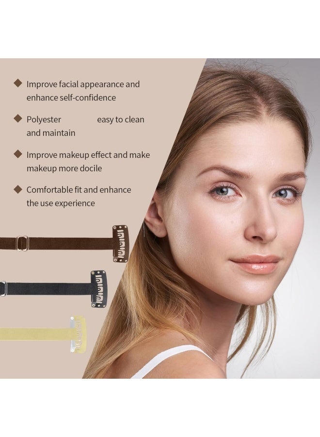 3 قطع دبوس شعر غير مرئي لشد الوجه الفوري، أربطة شد الوجه مع مشابك، أربطة تنحيف الوجه غير المرئية المحمولة، شريط رفع الوجه قابل لإعادة الاستخدام، أشرطة رفع غير مرئية للنساء - Image 4
