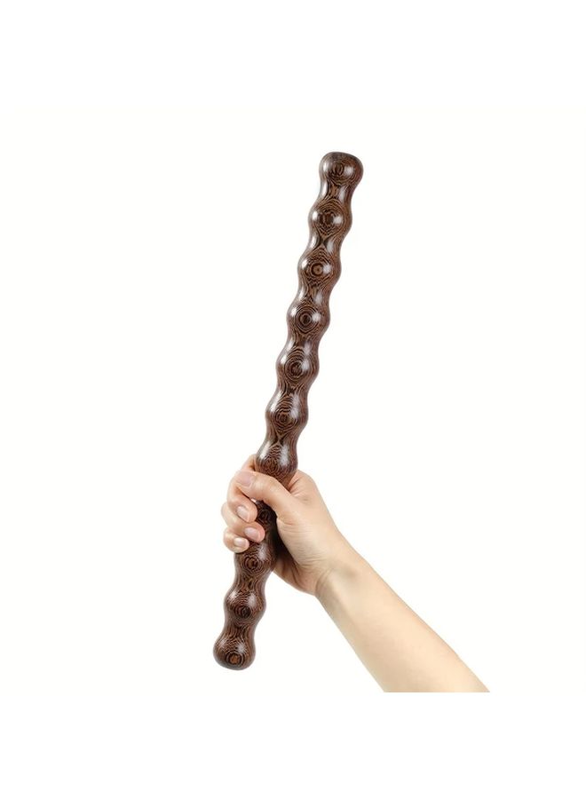 Wooden Back Massage Stick Hand Polished Gourd Shape 1pc - Image 4