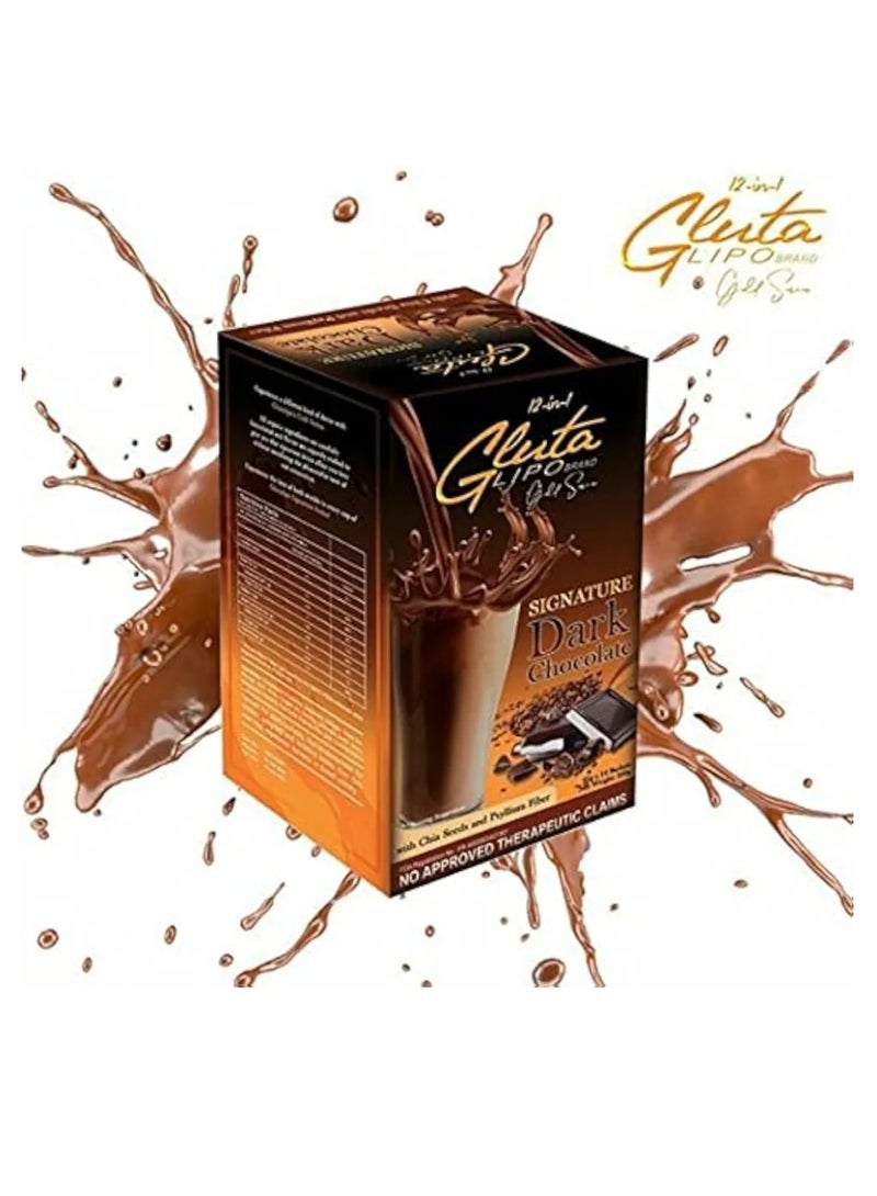 Glutalipo  12in1 Signature Dark Chocolate 10 Sachets - Image 5