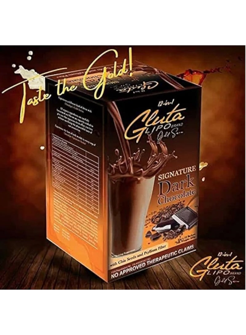Glutalipo  12in1 Signature Dark Chocolate 10 Sachets - Image 4