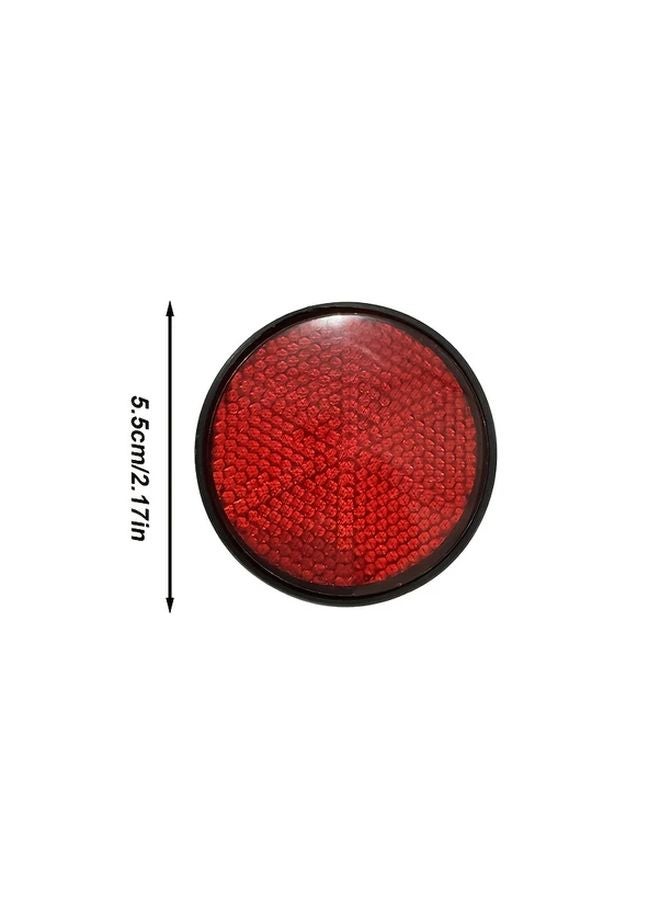 4Pcs Red 60mm Round Screw On Trailer Reflectors For Truck Caravan Car - Image 3