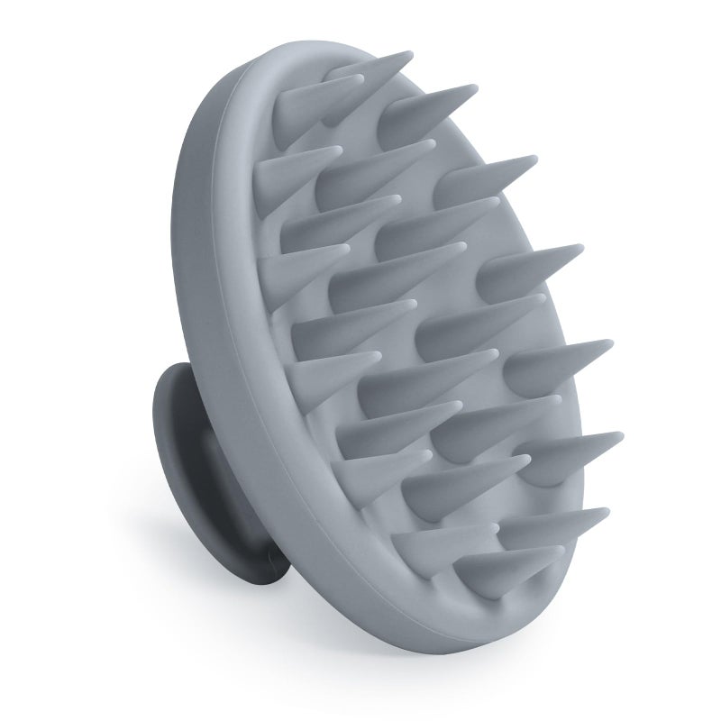 Meartchy Silicone Scalp Massager Scalp Scrubber for Hair Growth with Soft Bristles Scalp Exfoliator Brush Dandruff Removal Shampoo Brush for Wet Dry Scalp Care Grey - Image 3
