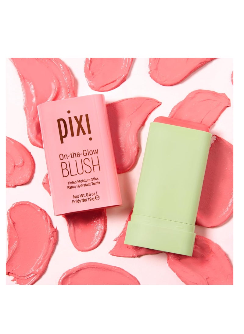 pixi Pixi On-the-Glow Blush - Fleur, Hydrating Tinted Moisture Blush Stick with Ginseng, Aloe Vera & Fruit Extracts, For Cheeks & Lips, 19g / 0.6oz, Paraben-Free  - Image 3