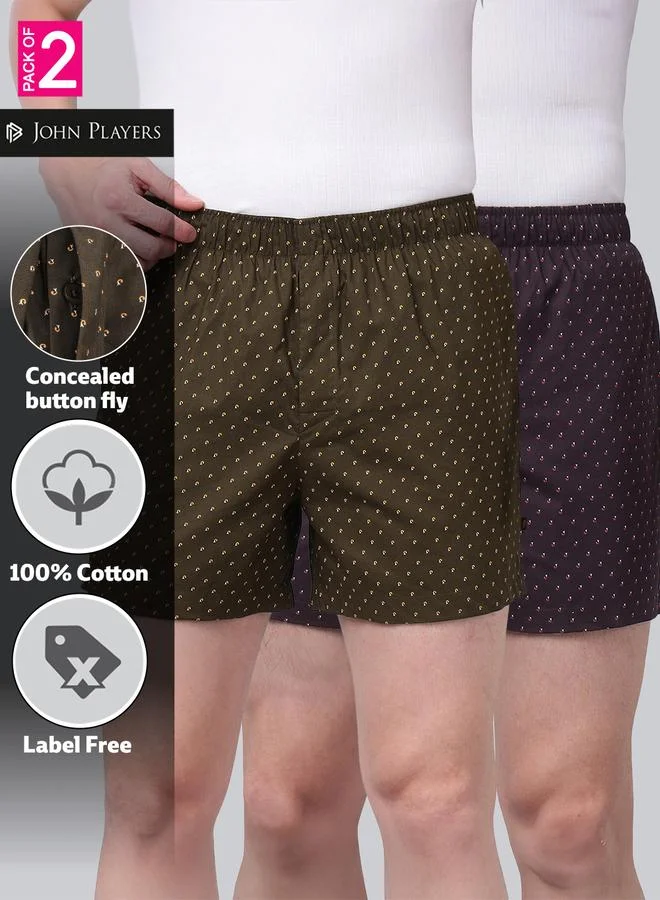 جون بلاير طقم من 2 بوكسر رجالي بطبعة