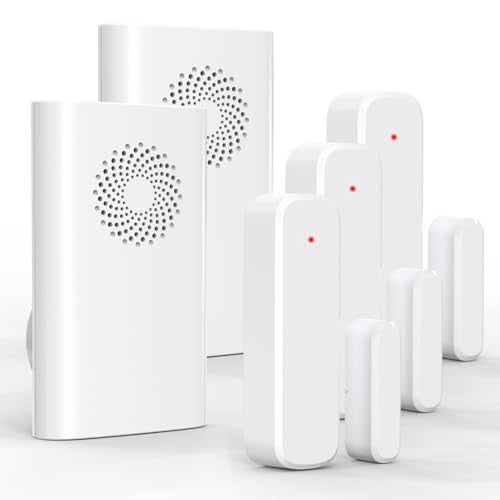 AMHEY Wireless Door Sensor Chime Door Open Alarm When Entry BusinessOfficeStore 500ft Range 51 Ringer Adjustable Volume Home Alert Bell for KidToddler Safety2 Receivers 3 Sensors - Image 1