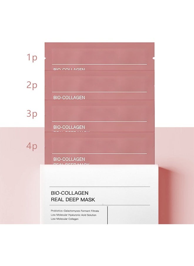 BIODANCE - Bio-Collagen Real Deep Mask, Hydrating Overnight Mask, Pore Minimizing, Elasticity Improvement, 34g x4pcs - Image 1