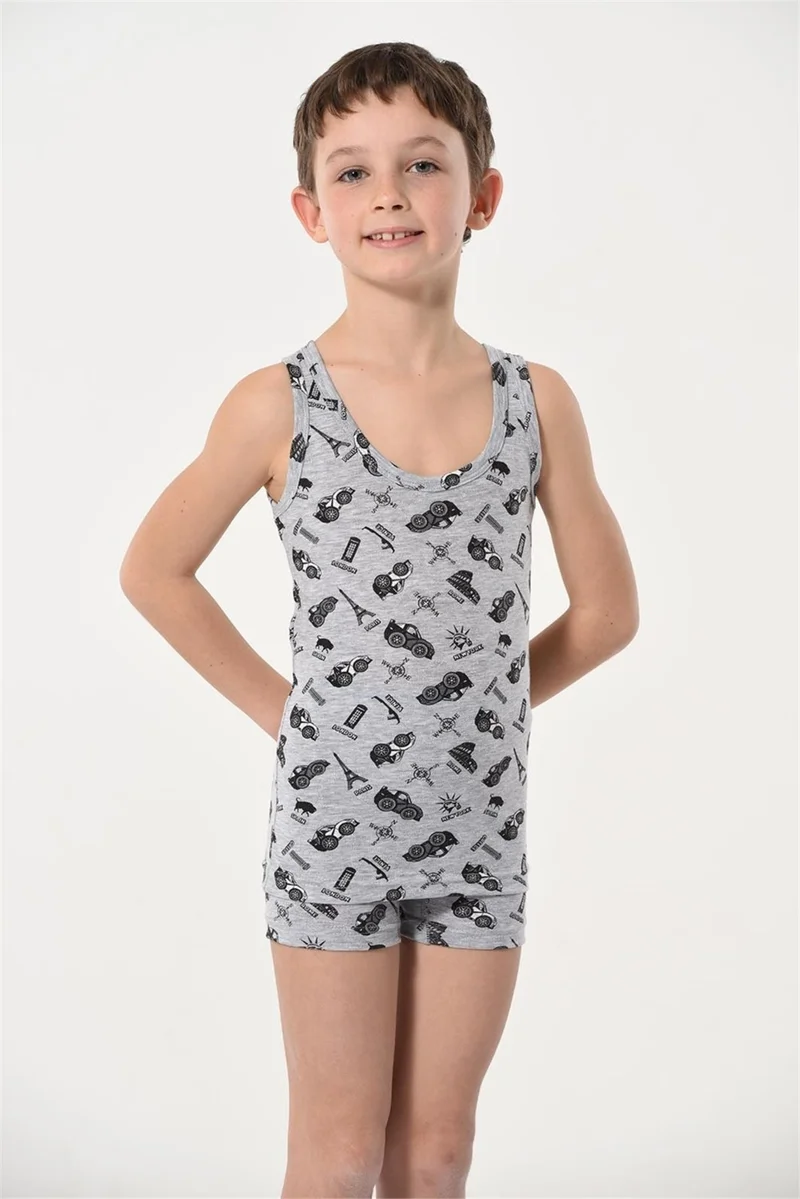 كوتا 1017X6 Boys 6-Piece Mixed Pattern Athlete Underpants Set-Colored