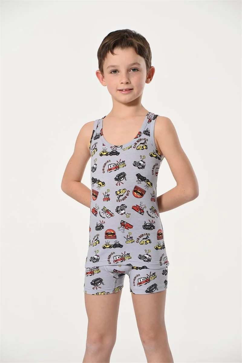 كوتا 1017X6 Boys 6-Piece Mixed Pattern Athlete Underpants Set-Colored