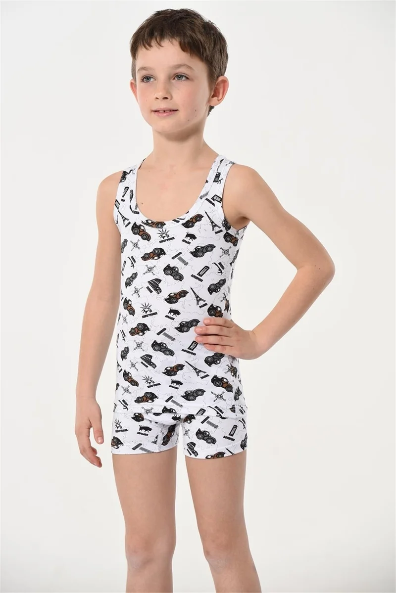 كوتا 1017X6 Boys 6-Piece Mixed Pattern Athlete Underpants Set-Colored