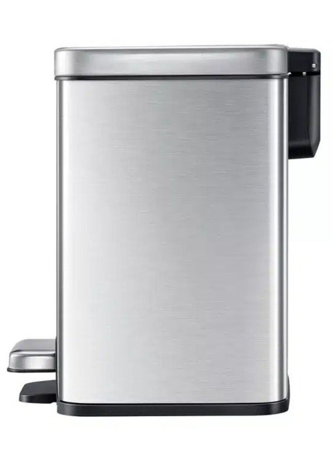 EKO EKO Madison 8L Bathroom Trash Can with Lid and Removable Inner Basket, Rectangular Small Step Trash Can, Brushed Stainless Steel  - Image 5