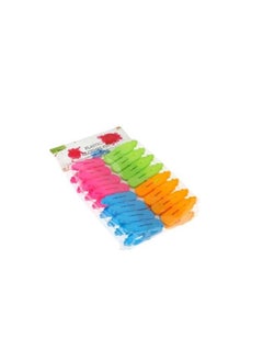 Plastic Clothes Garment Pin16 Pcs Assorted Color