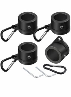 Flag Pole Rings, Aluminum Alloy Mounting 360 Degree Rotating Flagpole, Anti Wrap with Clip Hook, for 1 Inch Diameter 4 Pieces (Black) - pzsku/Z9D89C799B4DB62F566A4Z/45/_/1666382463/11ed282a-7034-44ee-a066-03800bf4d757