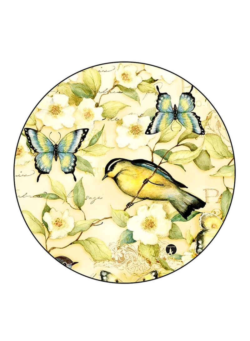 Flowers Printed Mouse Pad  Multicolour