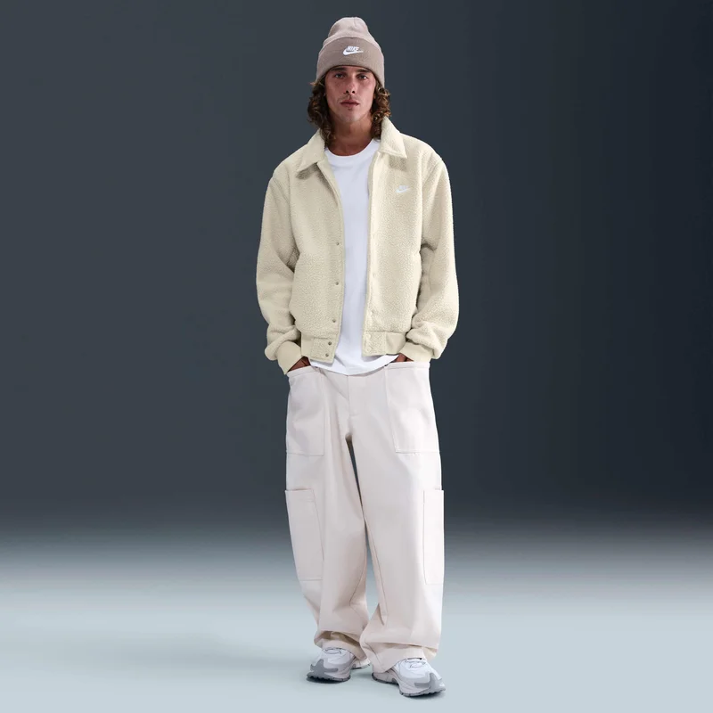 Nike Brown Men's Sportswear Club High-Pile Fleece Coaches Jacket for Men | Best Price UAE