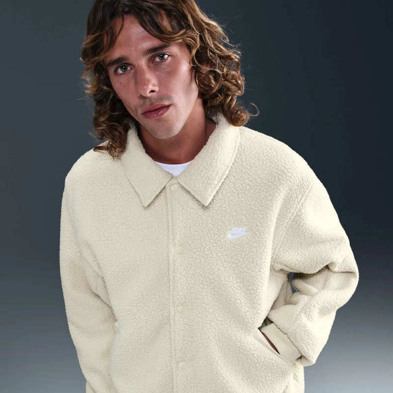 Men's Sportswear Club High-Pile Fleece Coaches Jacket