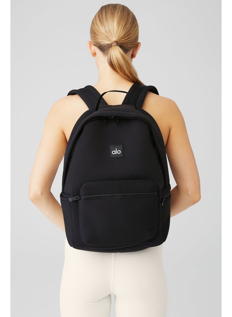 Alo Dual-Shoulder Backpack, Waterproof Matte Black Gym Bag - Image 4