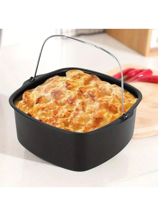 8 Inch Stainless Steel Non Stick Air Fryer Baking Tray Oven Safe Easy Clean - Image 3