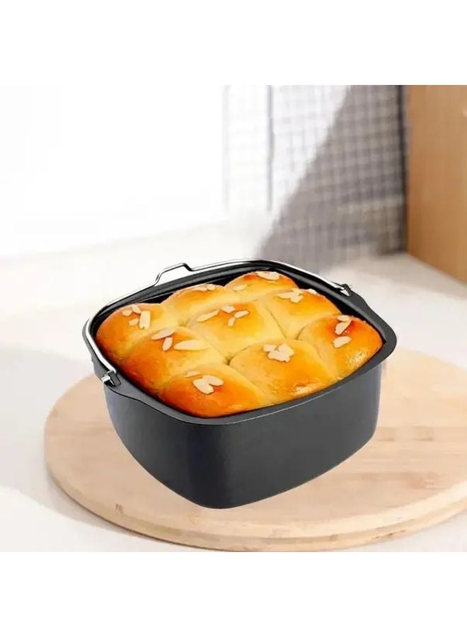 8 Inch Stainless Steel Non Stick Air Fryer Baking Tray Oven Safe Easy Clean - Image 4